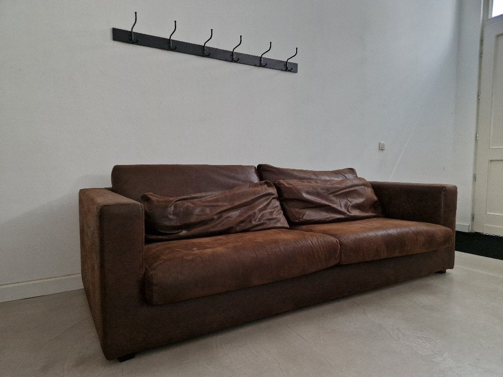 Microleder zetel, Maison & Meubles, Trois personnes, 100 à 125 cm, 250 à 300 cm, Banc droit