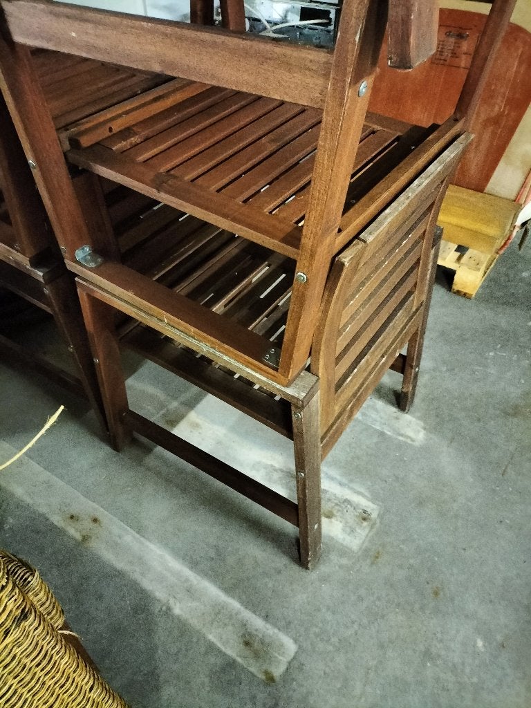 houten tuinstoel, Tuin en Terras, Tuinstoelen, Gebruikt, Hout, Ophalen