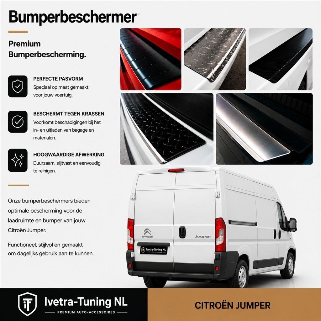 Citroën Jumper bumperbeschermer | RVS / Aluminium / Traanpla, Verzenden