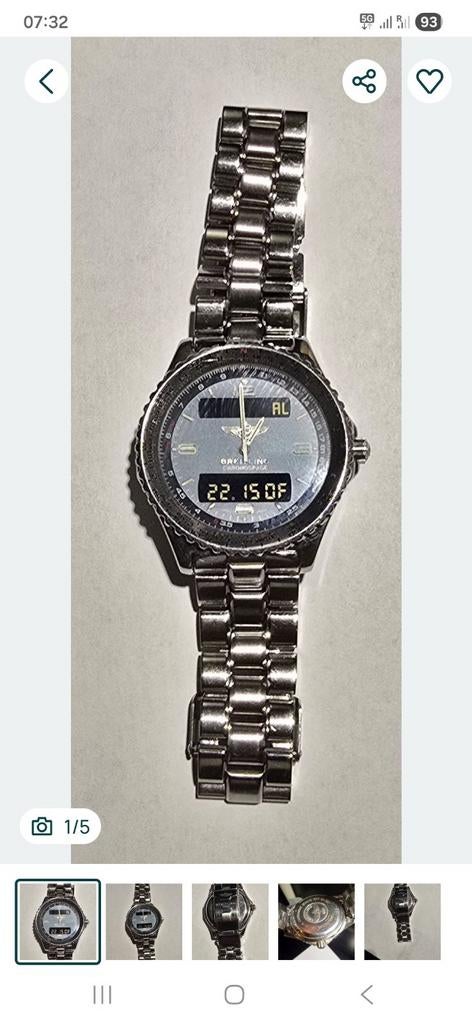 Breitling chronospace, Bijoux, Sacs & Beauté, Montres | Hommes, Enlèvement ou Envoi, Breitling