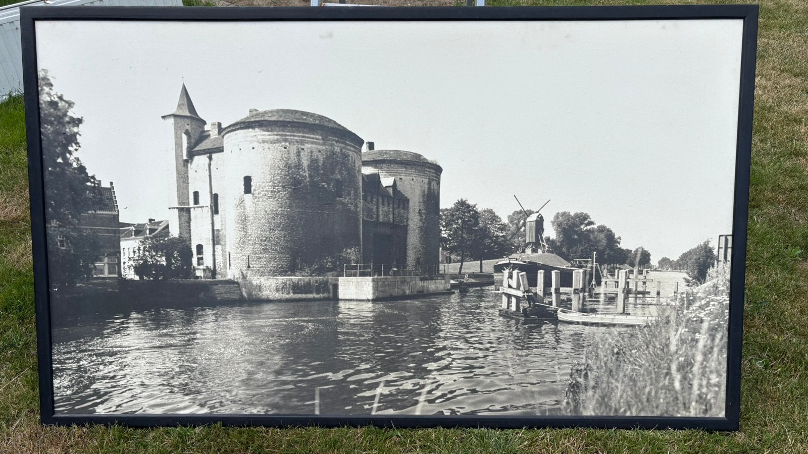 Foto oude Steenokkerzeel met kasteel Ter Ham, Verzamelen, Ophalen, Zo goed als nieuw, Foto
