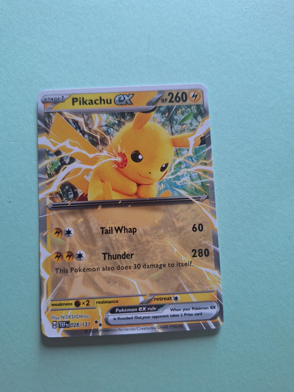 Pikachu ex 028/131, Ophalen of Verzenden, Nieuw, Losse kaart, Foil