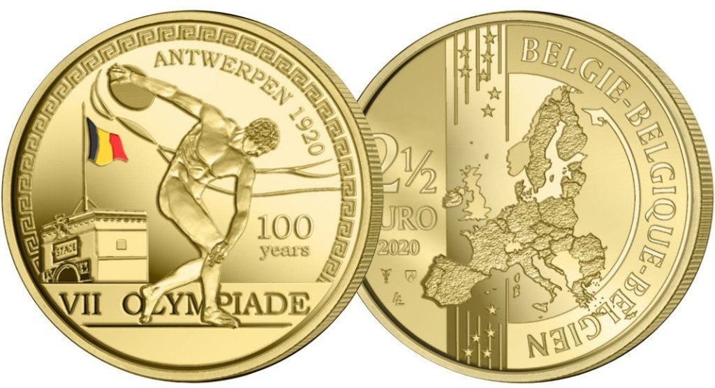 2,5 euro België 2020 Olympische Spelen Antwerpen kleur, Verzenden, België, 5 euro