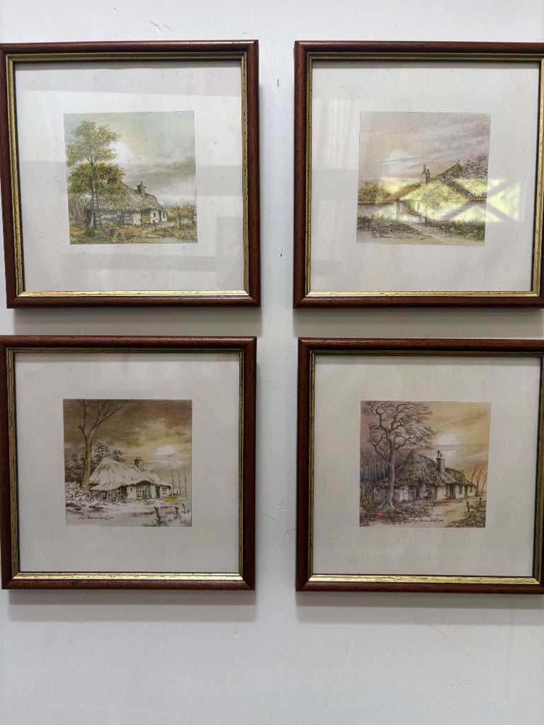 Handgekleurde etsen Henry G. Walker, Antiek en Kunst, Ophalen, Ets, Gesigneerd, Flora en Fauna