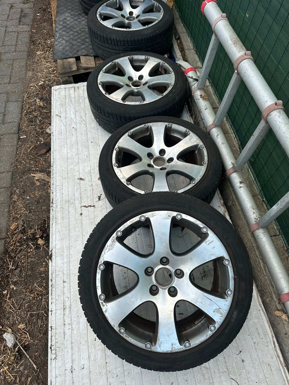 5x112  225/45-17 velgen met band, Ophalen, Zo goed als nieuw