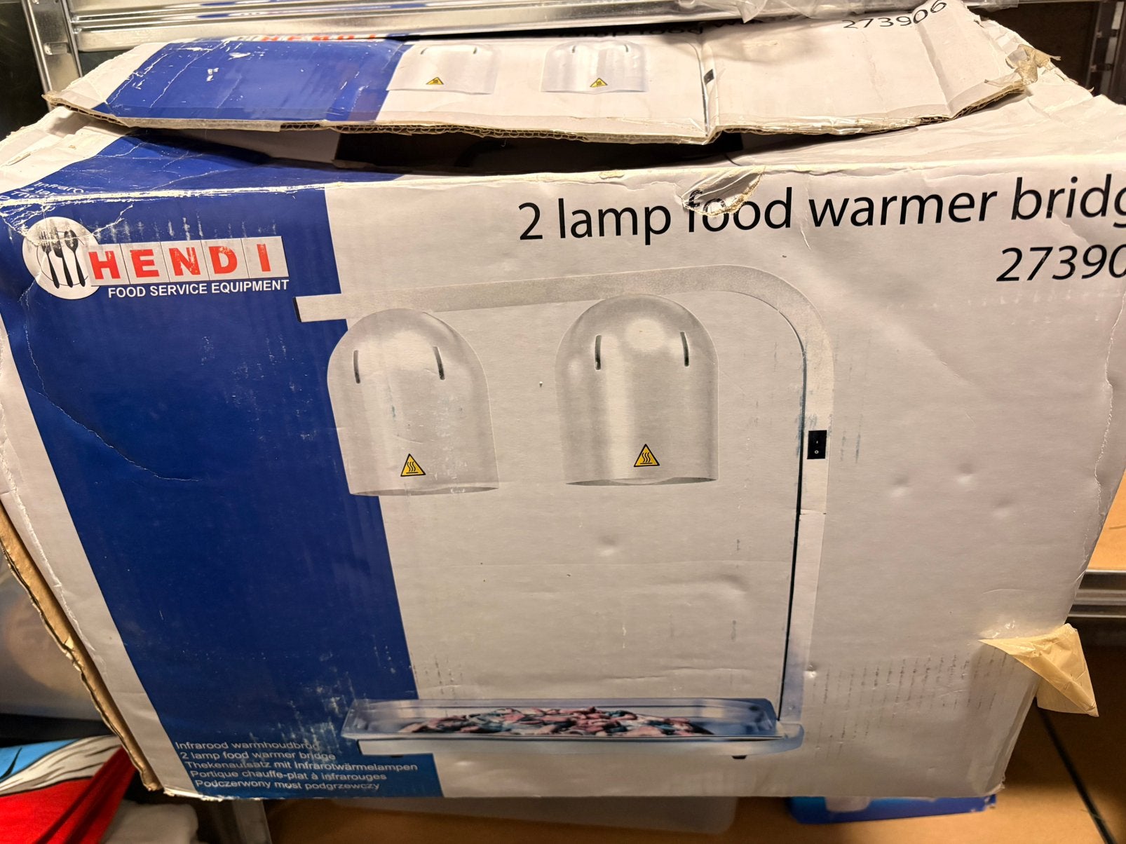 Warmte lampen om schotel met eten warm te houden, Ophalen, Zo goed als nieuw