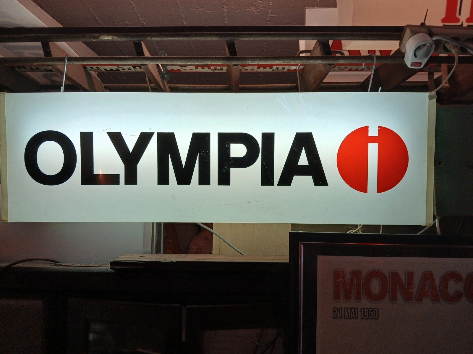 Prachtige dubbelzijdige vintage Olympia lichtbak, Ophalen