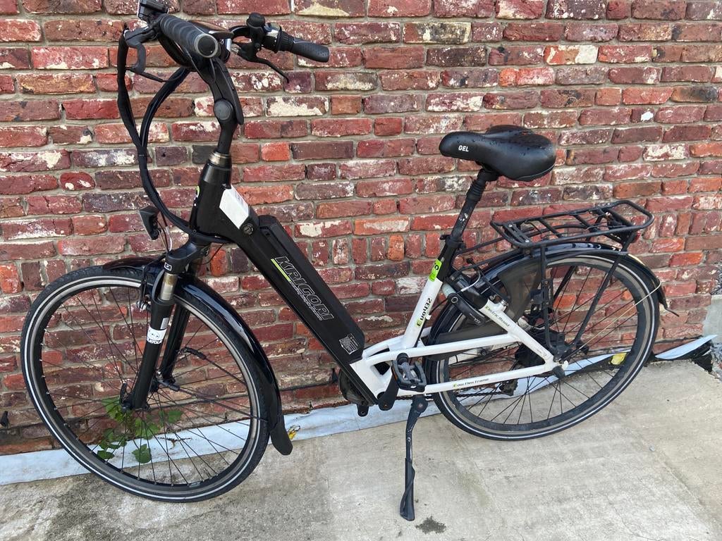 Krigori elektrische damesfiets opknapper, Fietsen en Brommers, Gebruikt, Velgrem, 47 tot 50 cm, Versnellingen