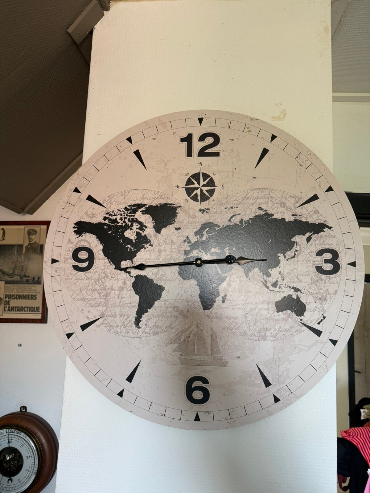 Horloge, Enlèvement, Autres marques, Beige, Horloge murale