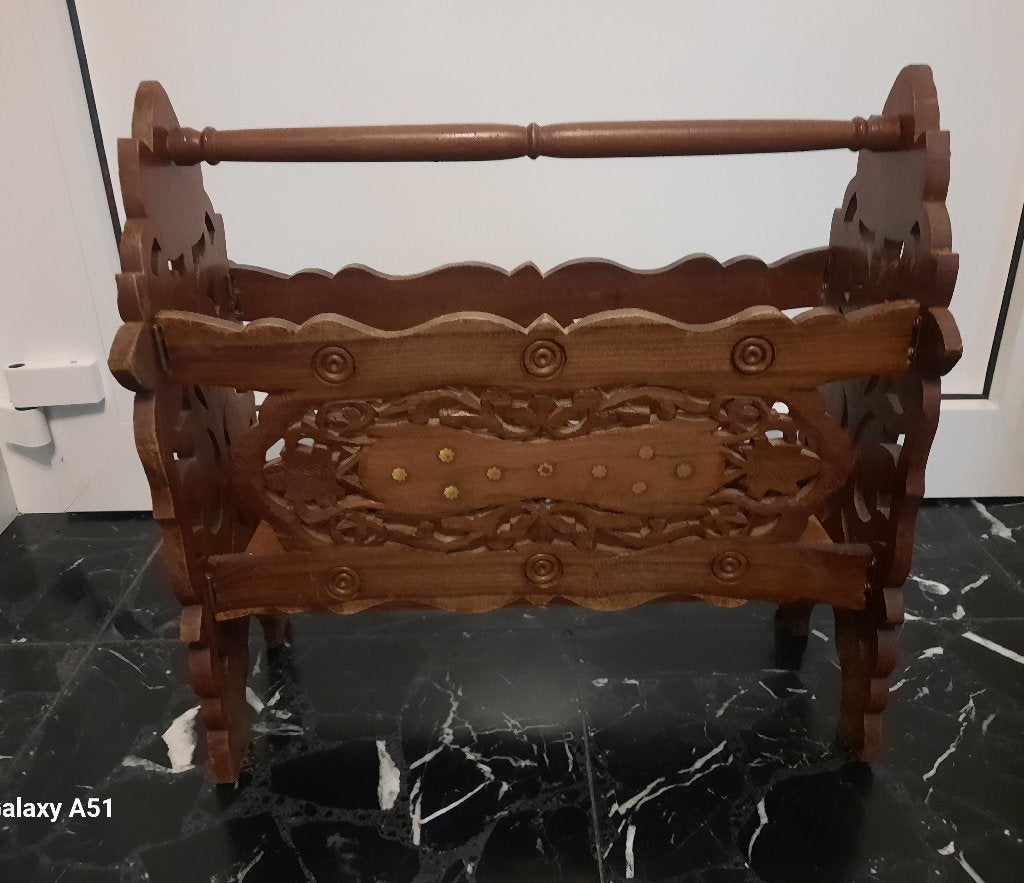 zeer mooi houten hand gemaakte kranten bak van Rhodos, Krantenbak, Ophalen of Verzenden