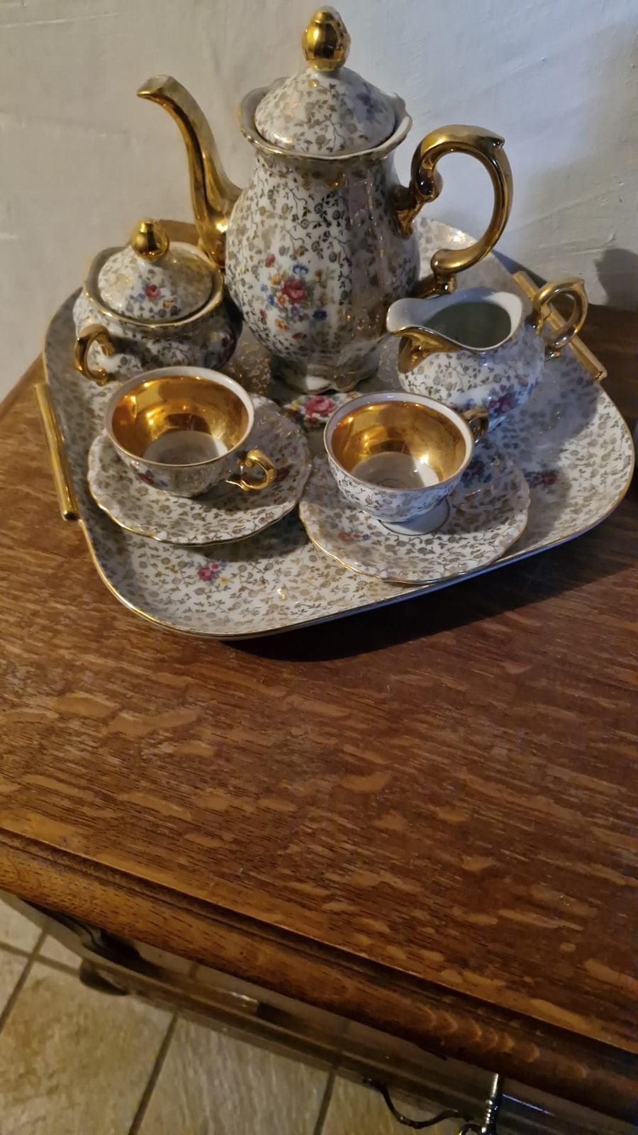 Service the ou cafe 2 personnes sur plateau, Ophalen