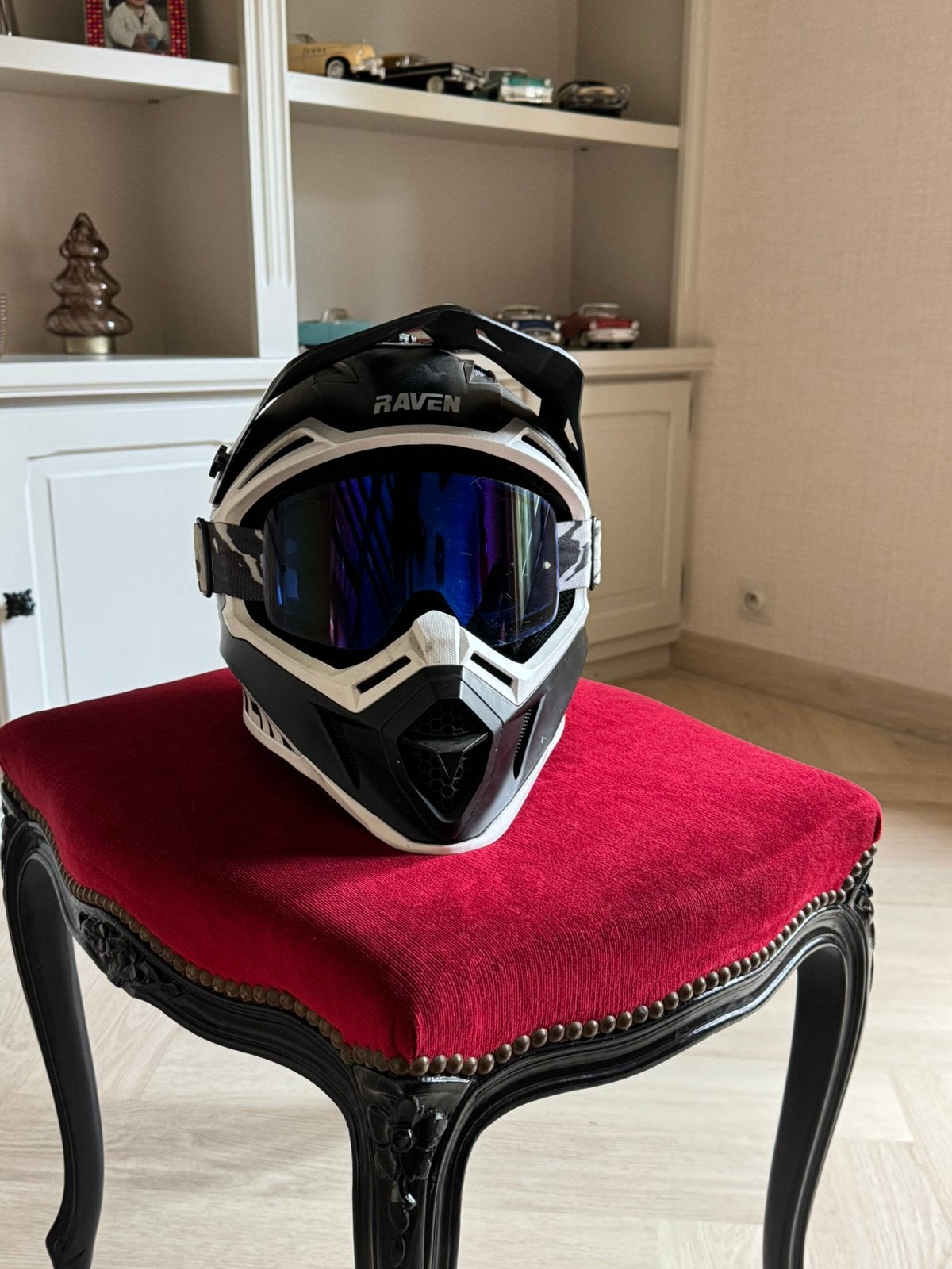 Raven motorcross helm maat L, Motos, Autres marques, Seconde main, Casque off road, Enlèvement