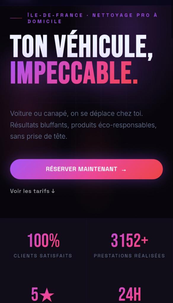 Création de site internet moderne pour detailing & car wash, Services & Professionnels, Experts en Informatique & Internet