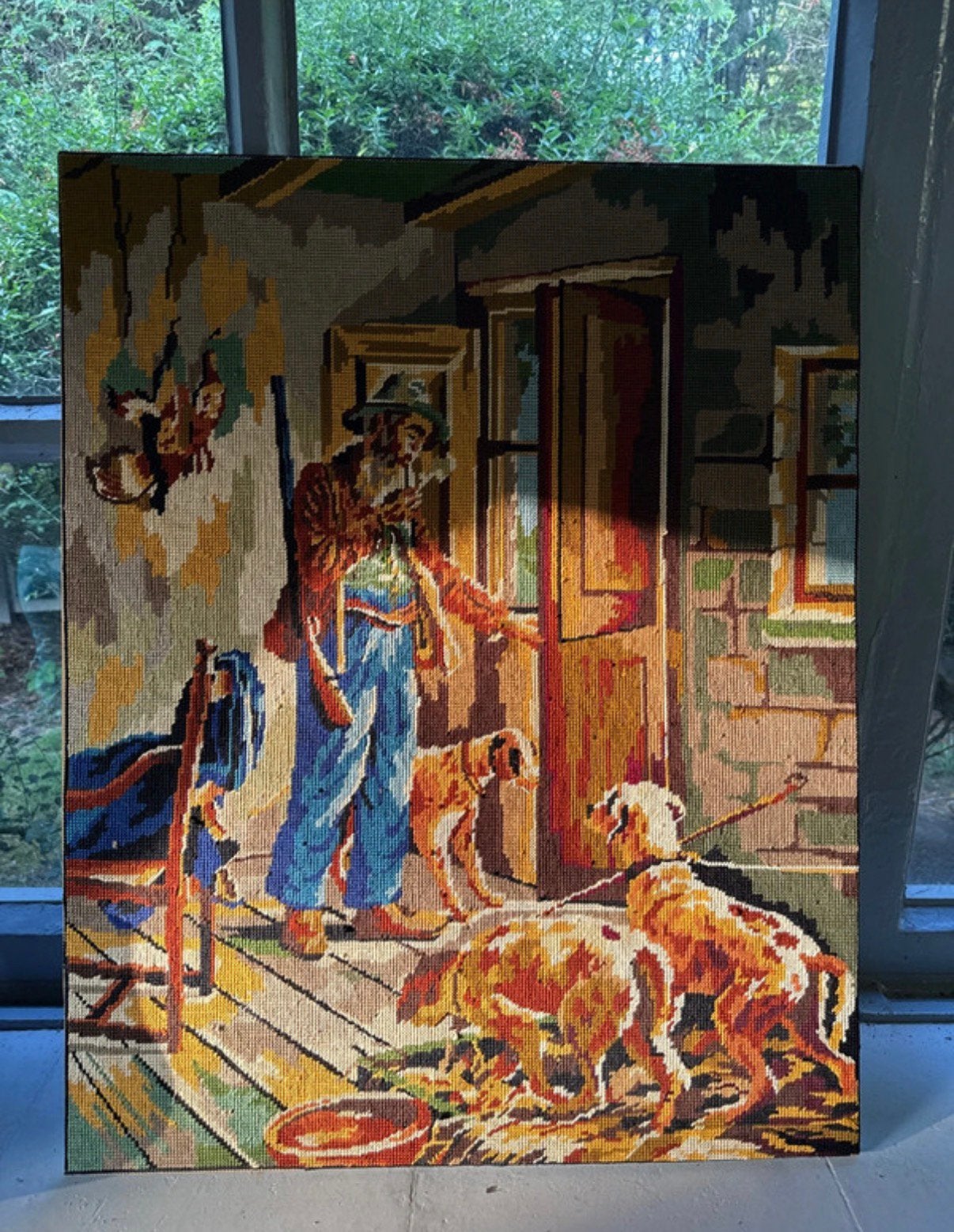 Peinture en tapisserie vint Avant la chasse d'après Quadrone, Enlèvement
