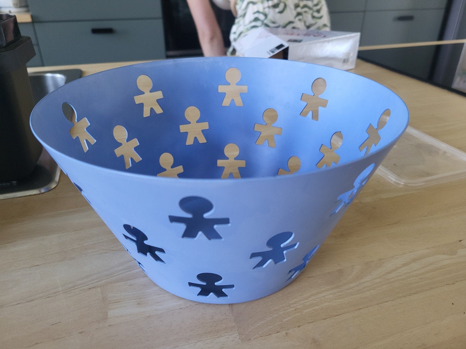 Alessi girotondo fruitschaal blauw, Ophalen