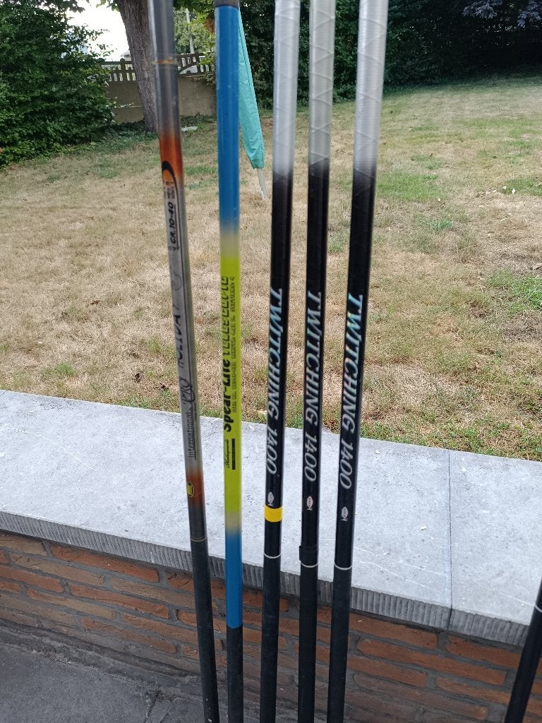 5 meter lange vishengels, Ophalen, Zo goed als nieuw