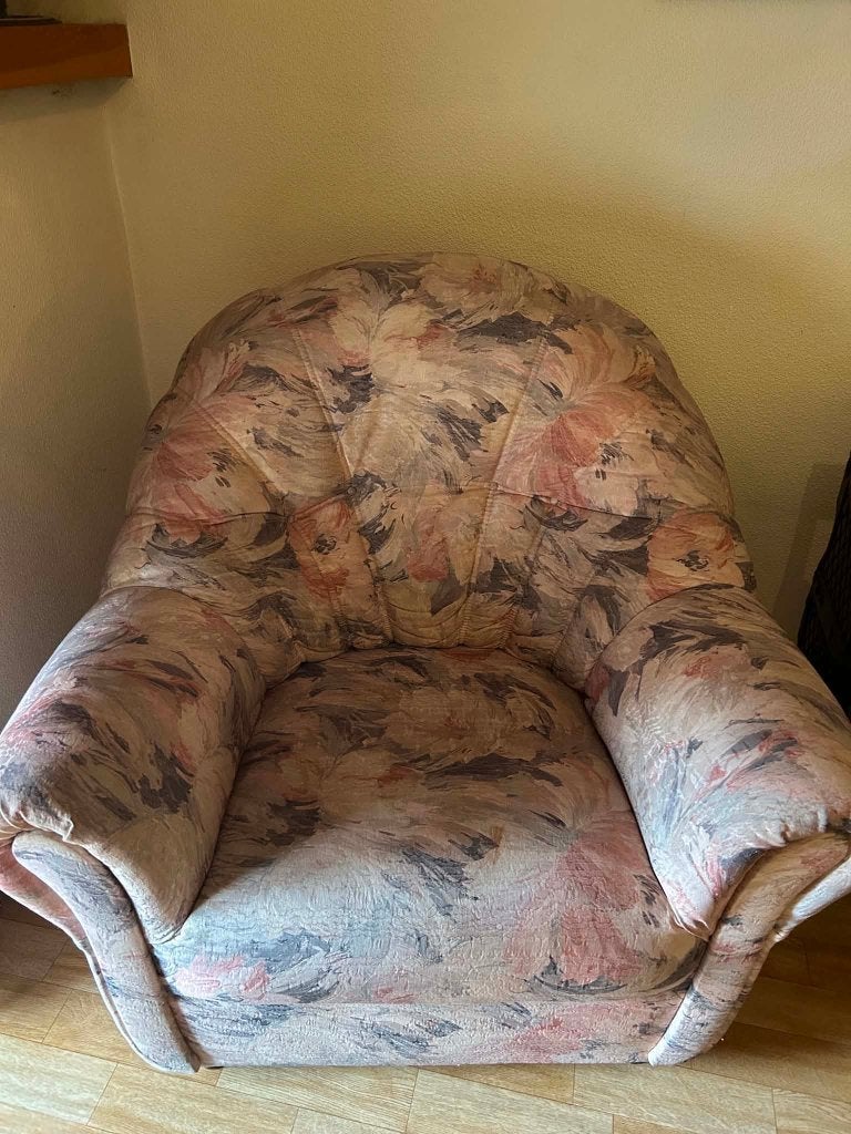 Fauteuil, Maison & Meubles, 75 à 100 cm, Fleuri, Enlèvement, Utilisé