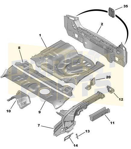 Citroen C3 Aircross 7/17- Achterplaat 1215933171 RESTPARTIJ!, -, Nieuw, Ophalen of Verzenden, Achter