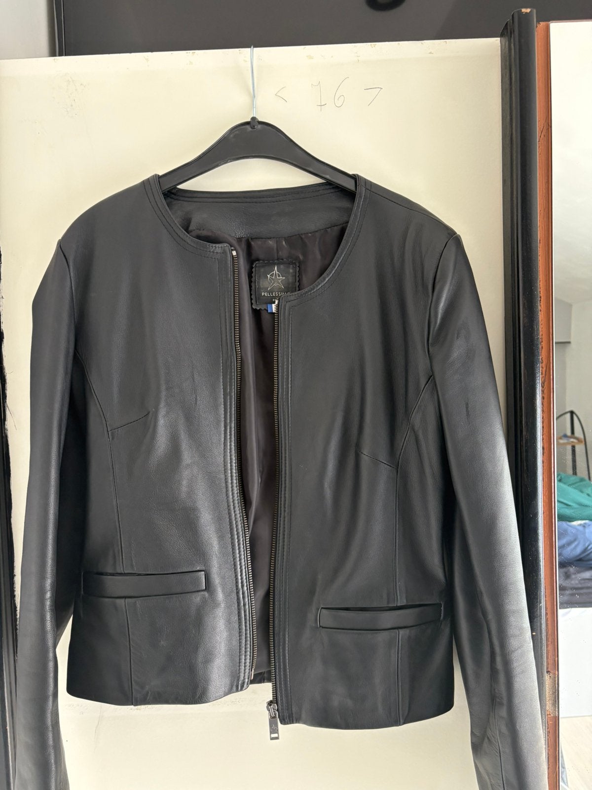 Veste en cuir veritable pellessimo paris, Kleding | Dames, Zwart, Ophalen of Verzenden, Jasje, Maat 36 (S)