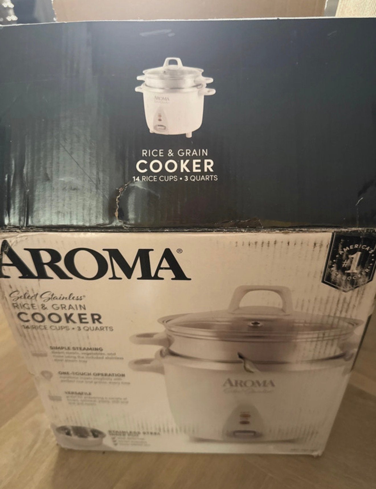Nieuw in doos : AROMA roestvrijstaal non-toxische rijstkoker, Elektronische apparatuur, Ophalen, Nieuw