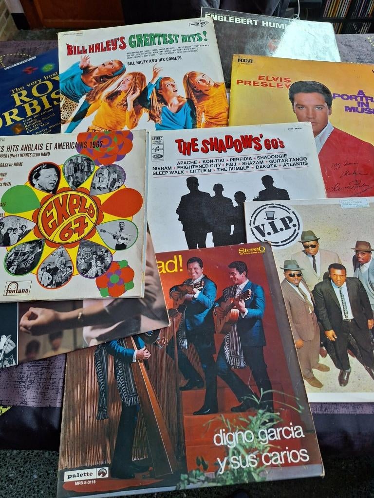 LP stapel met oa Elvis Presley, Roy Orbison, Fats Domino, Ophalen, Gebruikt