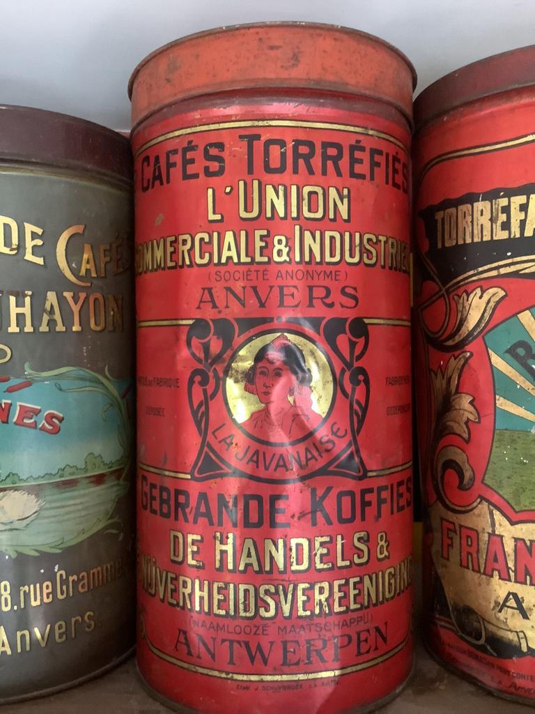 Oude La Javanaise koffieblik(Antwerpen), Ophalen of Verzenden, Gebruikt, Koffie