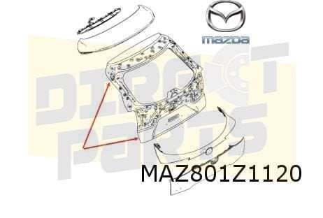 Mazda CX-30 achterklep (bij power back door) (8/19-) Origine, -, Nieuw, Ophalen of Verzenden, Mazda