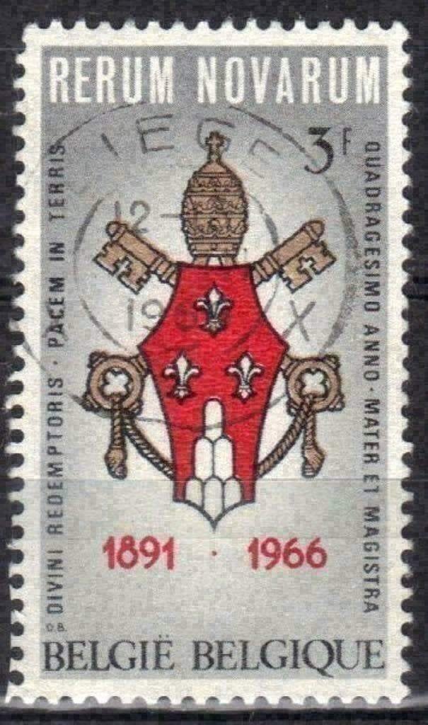 Belgie 1966 - Yvert/OBP 1362 - Encycliek Rerum Novarum (ST), Postzegels en Munten, Verzenden, Gestempeld, Gestempeld