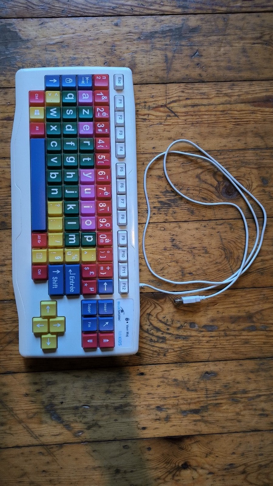 Clavier pédagogique pour enfant ou adulte qui a de l'humour, Plug-and-play, Azerty, Comme neuf, BlueStork