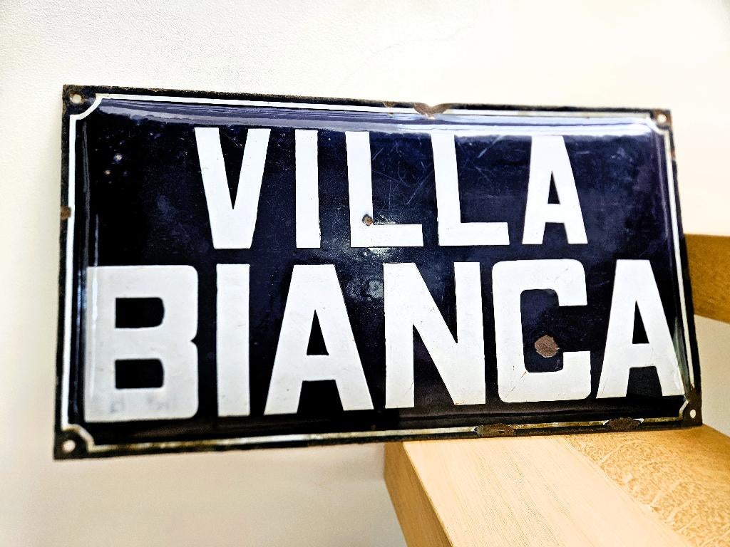 Plaque émaillée bombée - Villa Bianca, Enlèvement