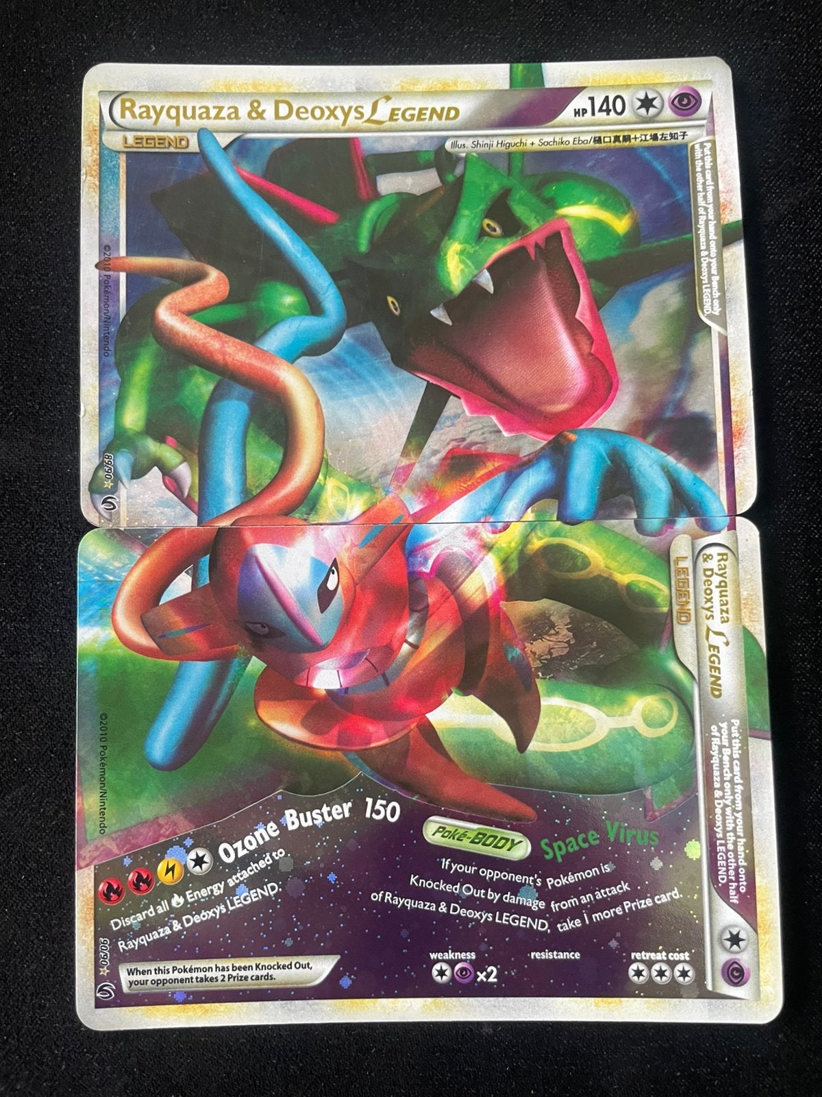Rayquaza & Deoxys Undaunted Top&Bottom pokemon kaart, Enlèvement ou Envoi, Comme neuf