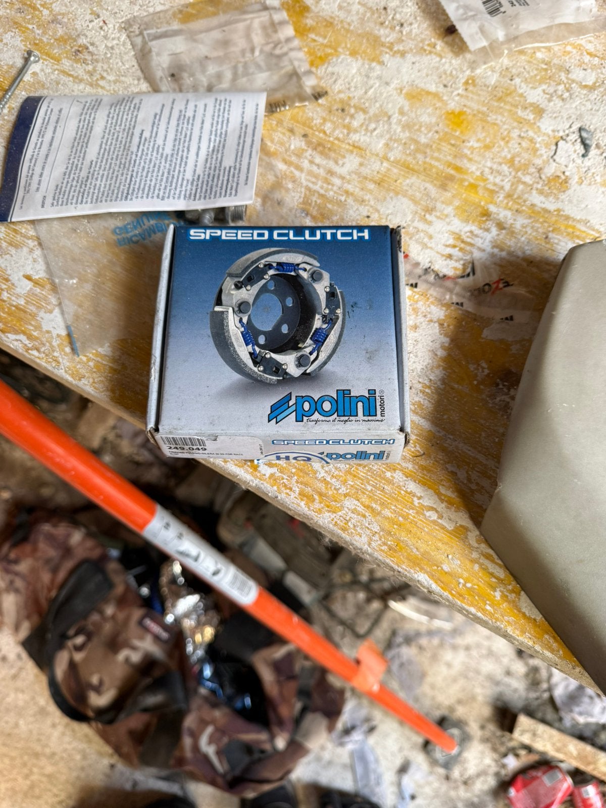 Polini speedclutch, Motoren, Ophalen