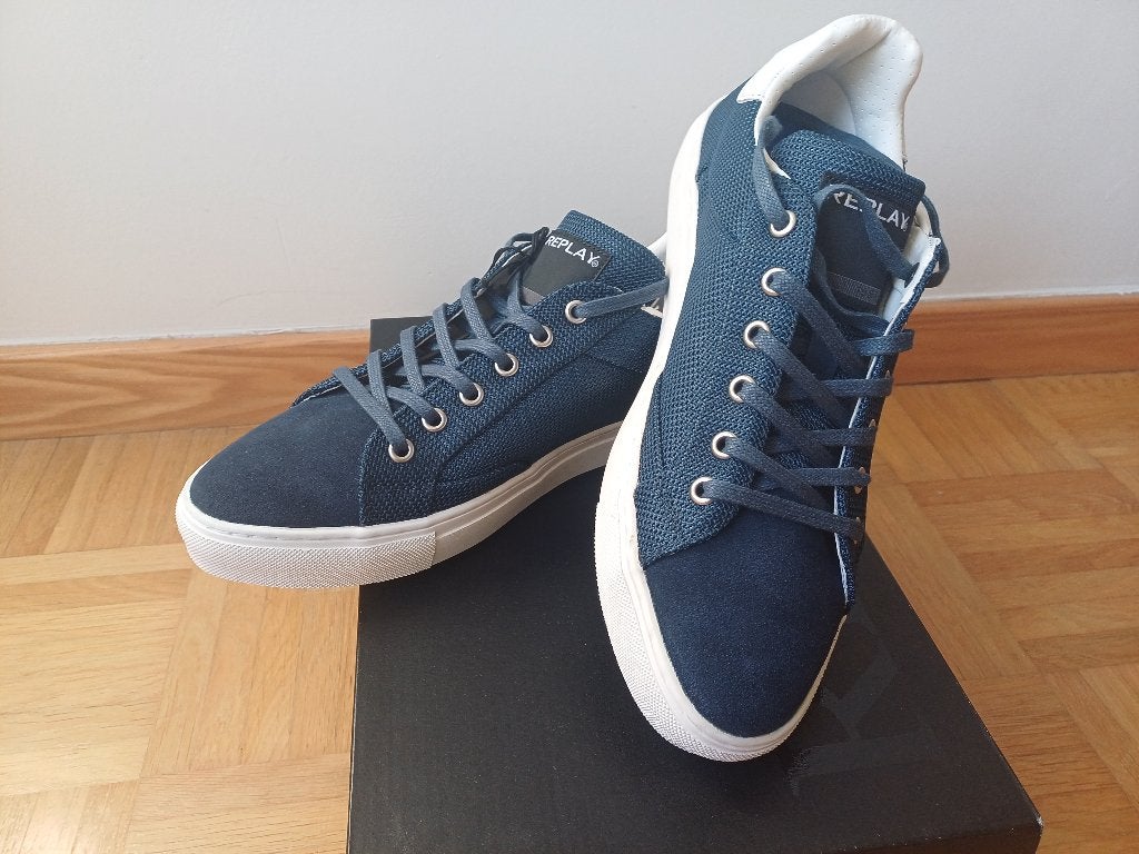 Replay Baskets basses - Bleu/blanc - Taille 41 - Neuves, Neuf, Enlèvement ou Envoi, Bleu, Replay