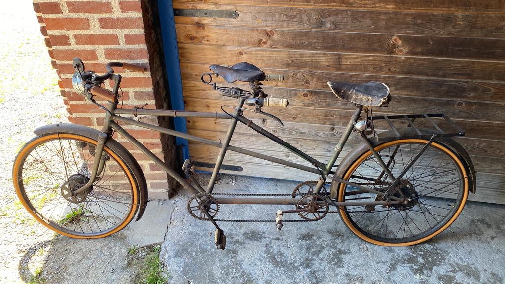 VÉLO TANDEM  HEPO  1950  vintage objet de déco, Vélos & Vélomoteurs, Vélos | Tandems, Utilisé, Enlèvement