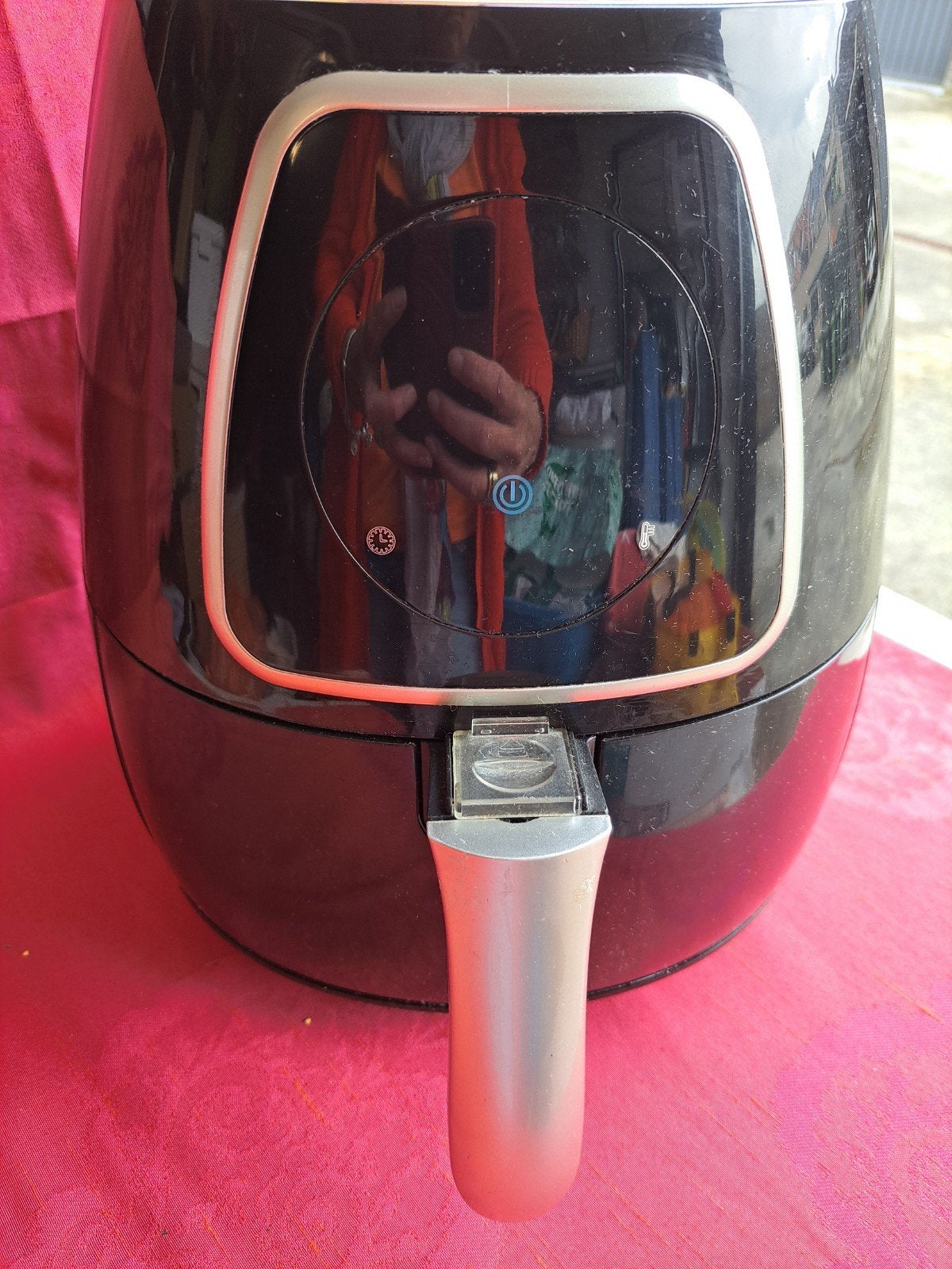 Koenic airfryer zwart, digitale display, Elektronische apparatuur, Ophalen of Verzenden, Gebruikt, Airfryer