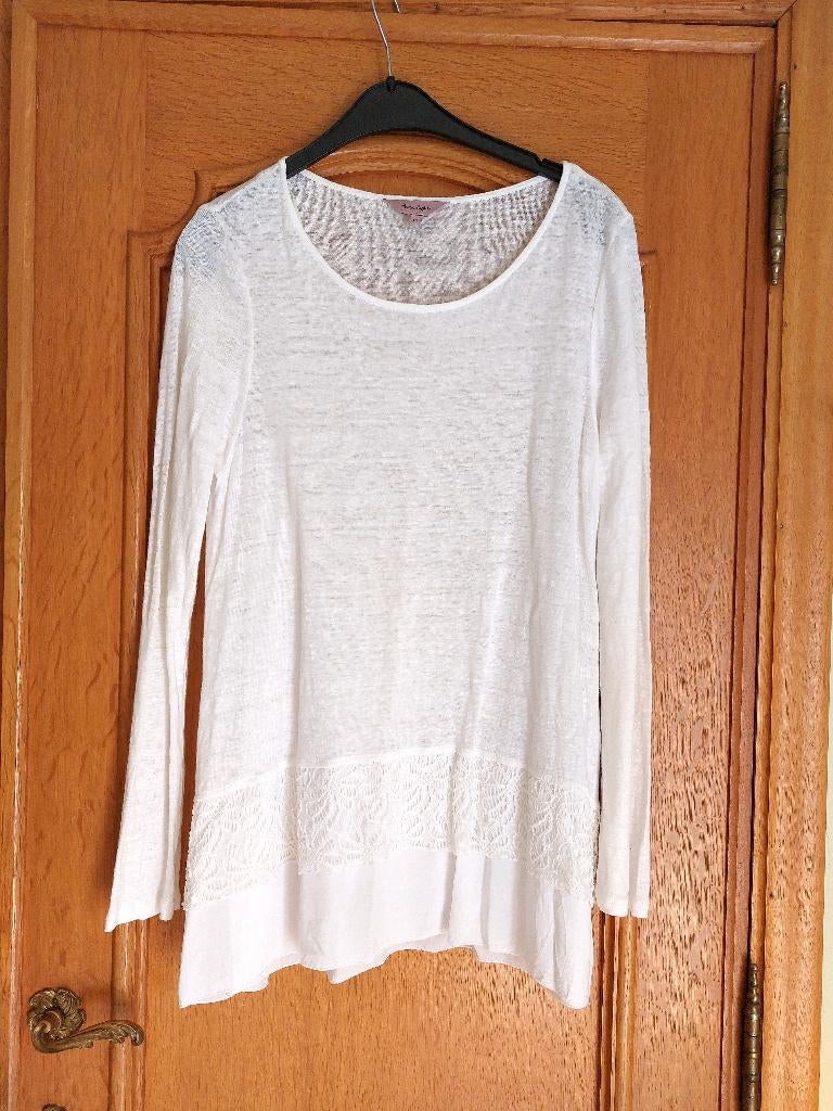 Tunique blanche 'Phase Eight" - lin - taille 40, Phase Eight, Ophalen, Zo goed als nieuw, Maat 38/40 (M)
