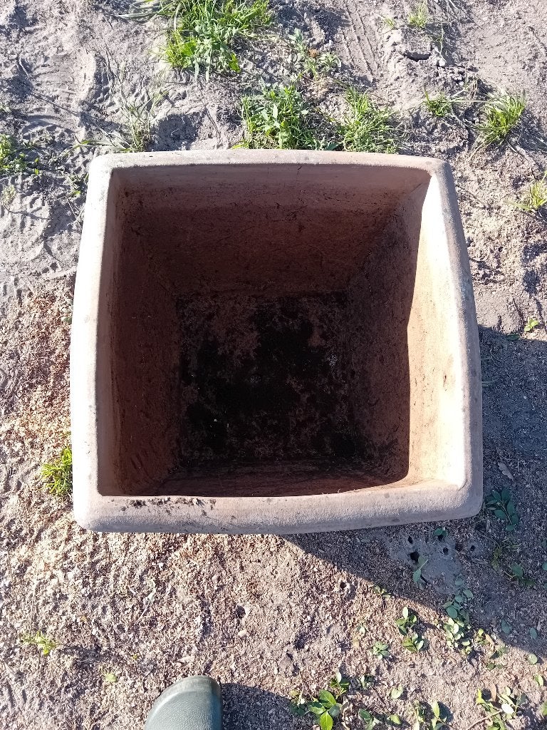 bloempotten terracotta, Tuin en Terras, Gebruikt, Vierkant, Minder dan 40 cm, Tuin