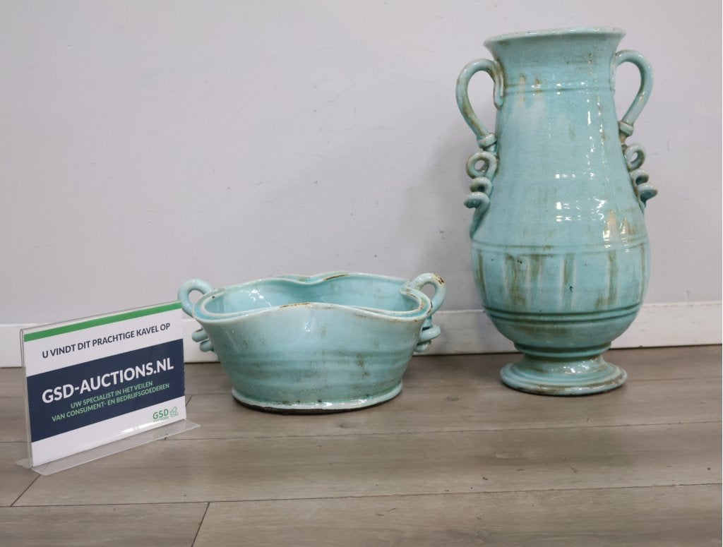 De Porceleyne Fles - Delfts Blauw - Set van 2 vazen, Antiek en Kunst