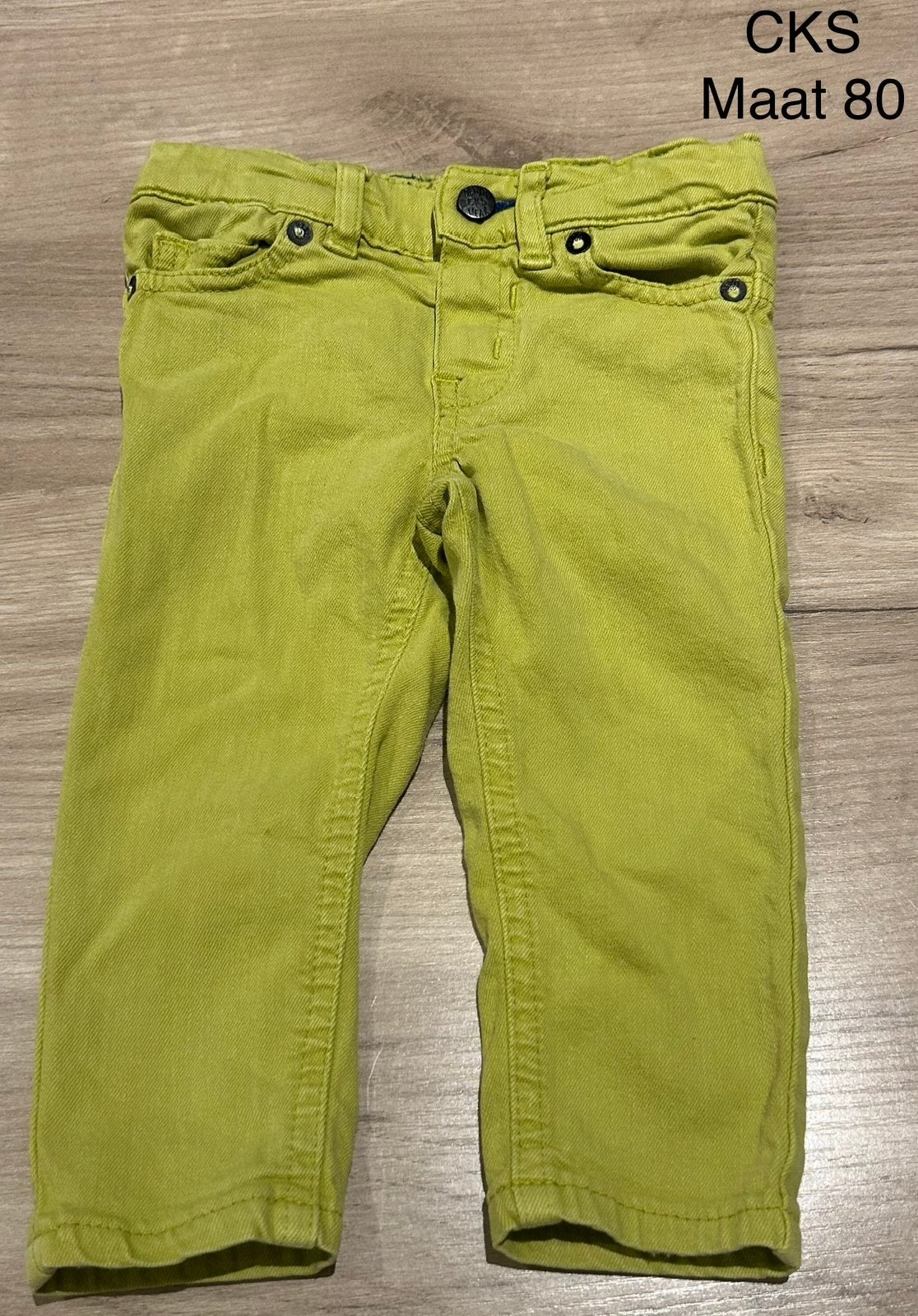 Felgroene broek (CKS, maat 80), Ophalen of Verzenden, Zo goed als nieuw, Broekje
