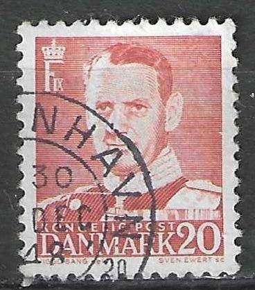 Danemark 1948/1953 - Yvert 317 - Roi Frédéric IX (ST), Envoi, Danemark, Affranchi