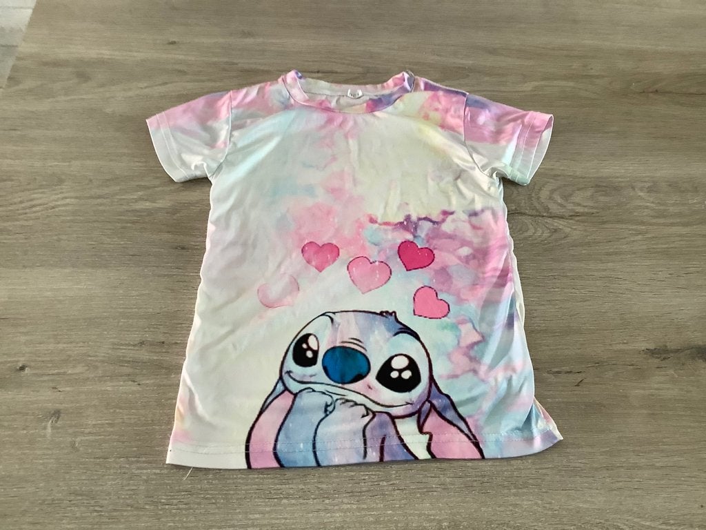 T-shirt Disney Stitch (Taille 122), Enlèvement ou Envoi, Chemise ou À manches longues, Utilisé, Onbekend