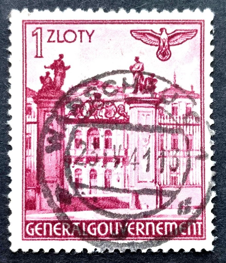 Generalgouvernement 1 Zloty Polen 1940, Ophalen of Verzenden, Overige periodes, Gestempeld