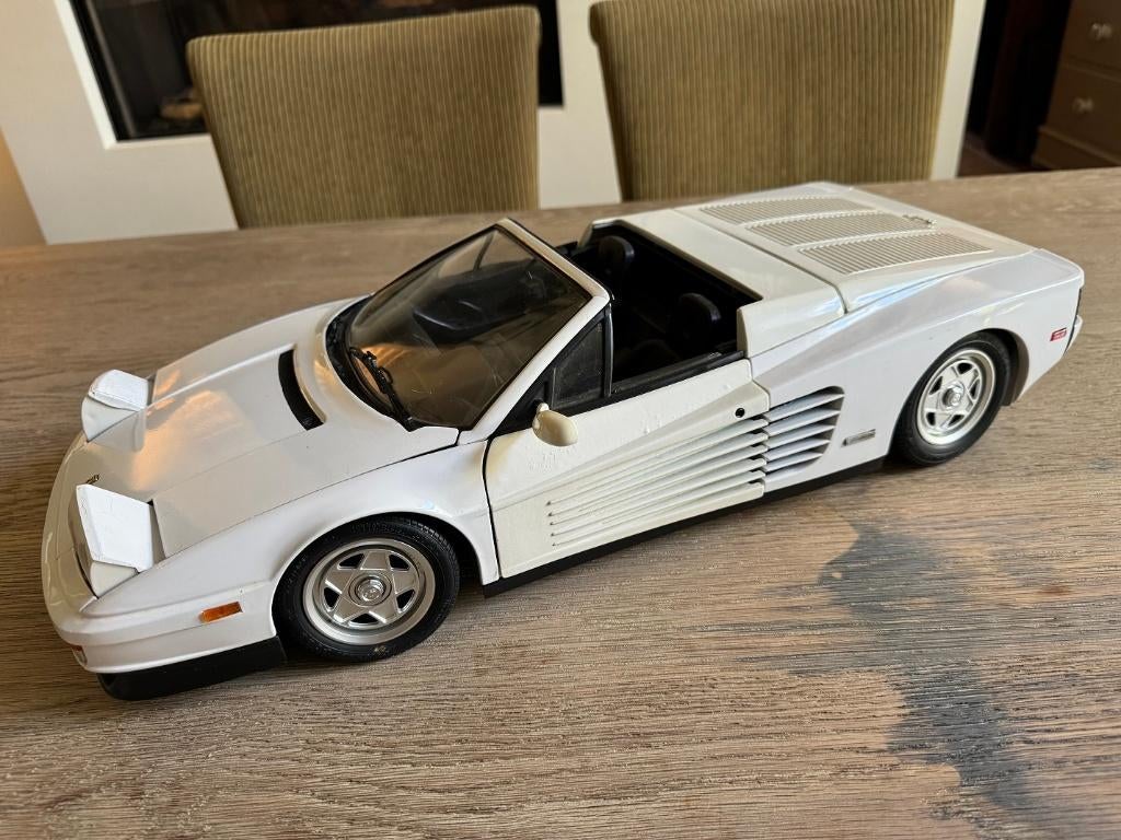 Pocher Ferrari Testarossa cabrio wit schaal 1-8, Enlèvement, Utilisé, 1:5 à 1:8, Voiture
