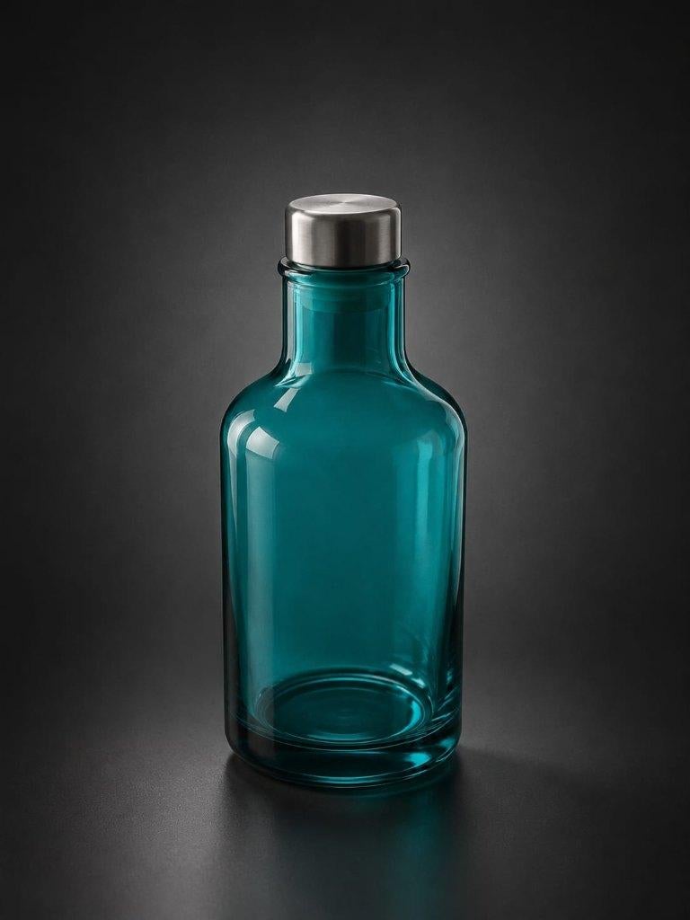 Bouteille en verre bleu sarcelle - Limmaren d'Ikéa., Enlèvement ou Envoi