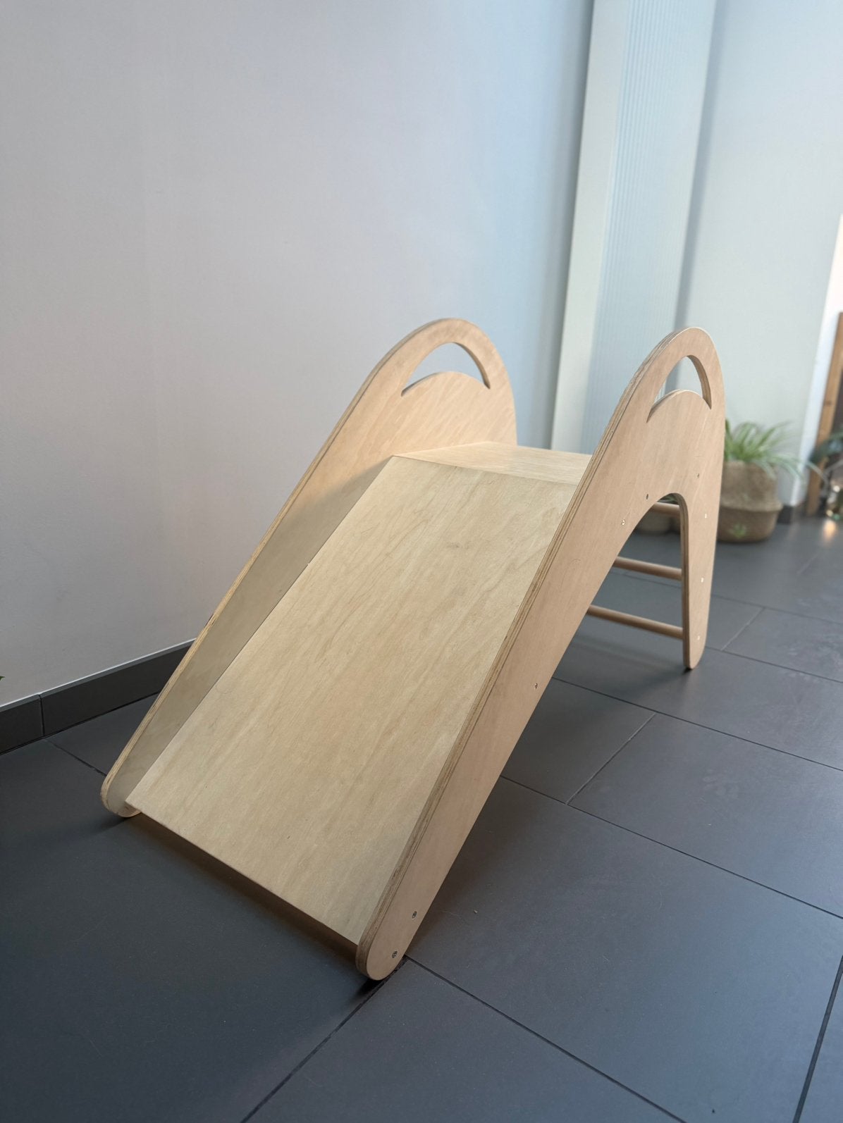 Glijbaan hout, Ophalen, Gebruikt