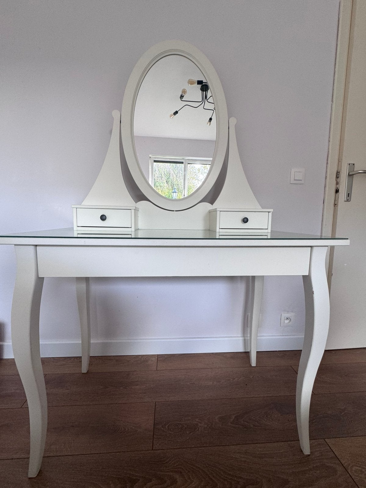 Coiffeuse HEMNES IKEA, Enlèvement, Comme neuf, Verre