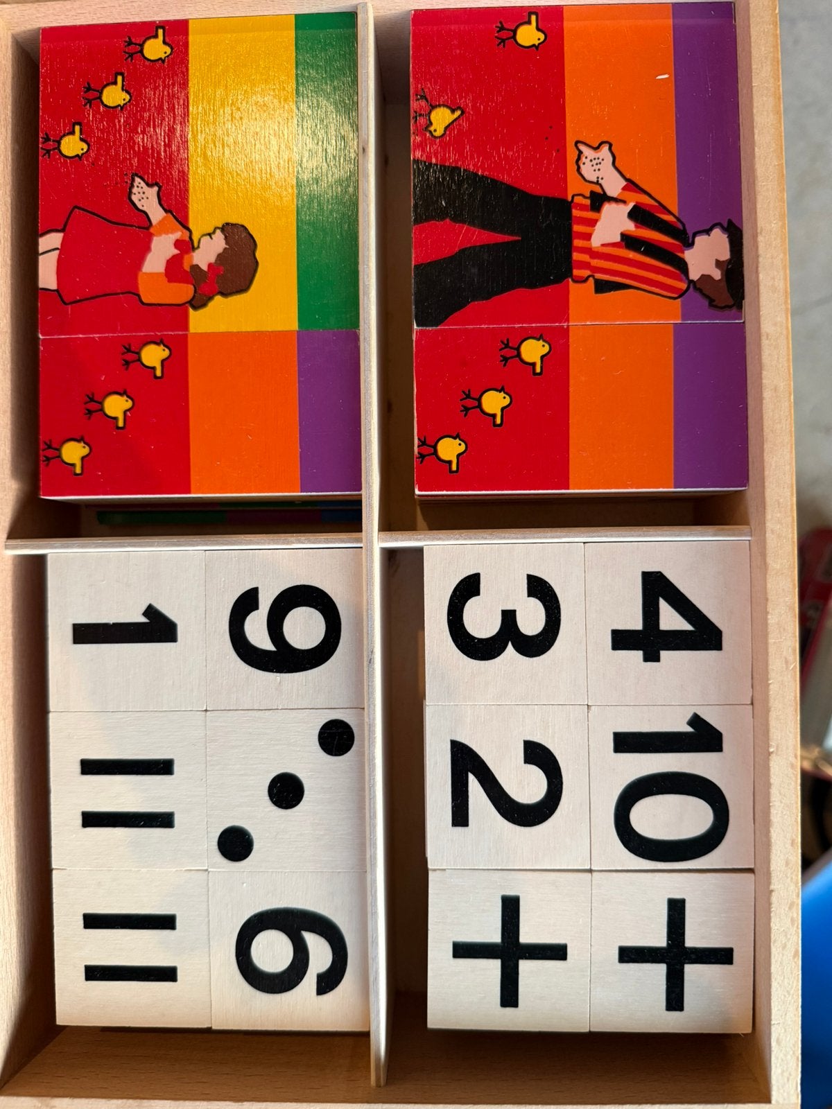 Houten kist voor te leren rekenen Montessori, Kinderen en Baby's, Ophalen, Gebruikt