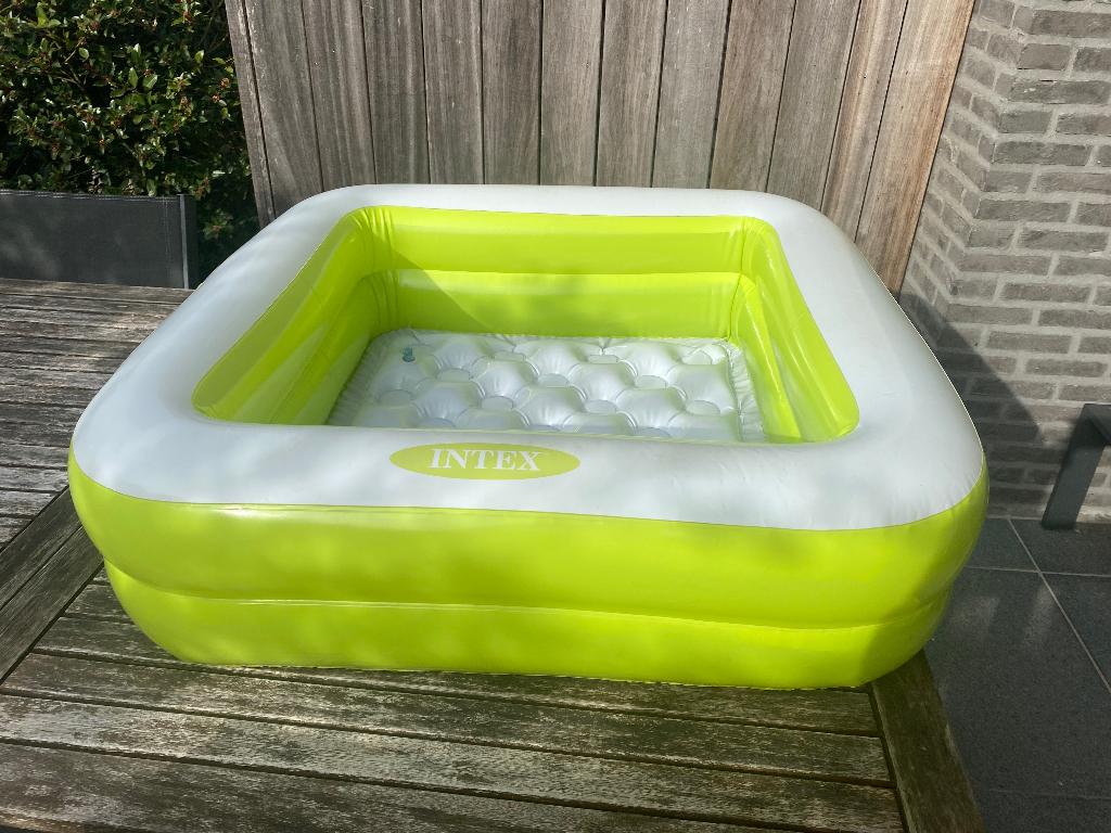 Intex Babybadje 85x85x23 cm, Minder dan 80 cm, Opblaaszwembad, Vierkant, Ophalen of Verzenden