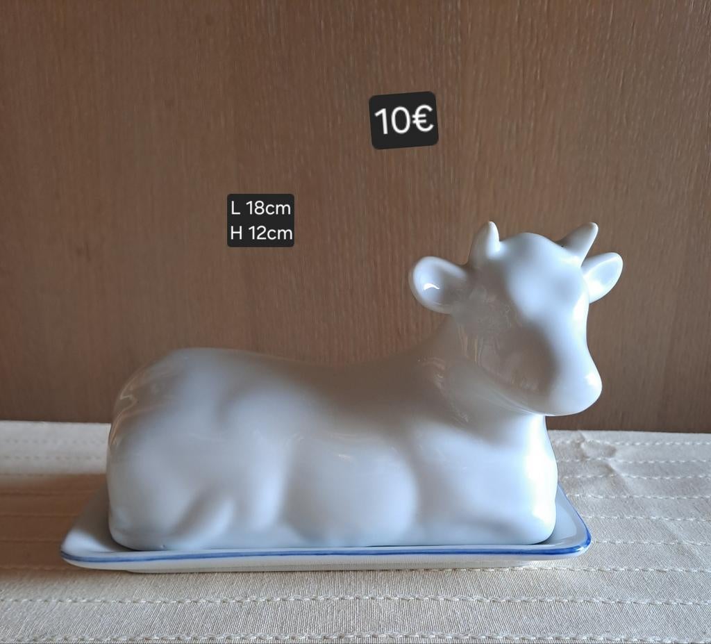 Vintage botervloot koe, Ophalen of Verzenden
