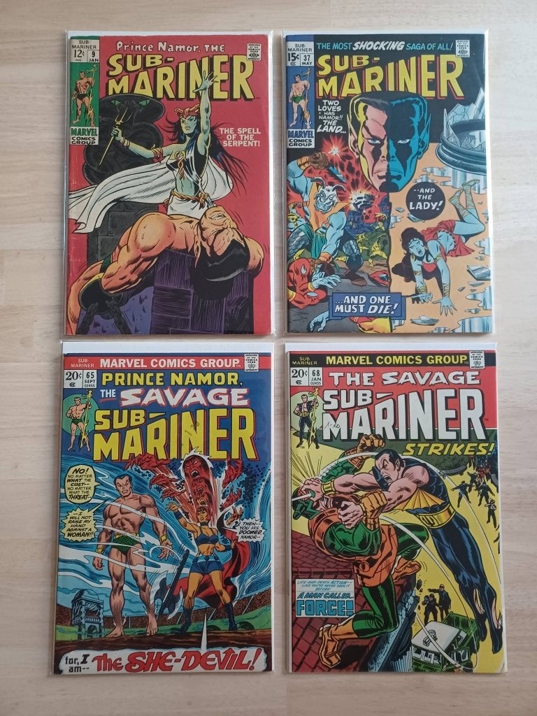 Submariner 1969-1974 (4 comics) High Grade, Marvel Comics, Enlèvement ou Envoi, Comme neuf, Plusieurs comics